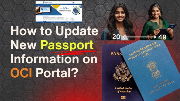 How to Update Passport Information on Your OCI (Ages 20–50)?
